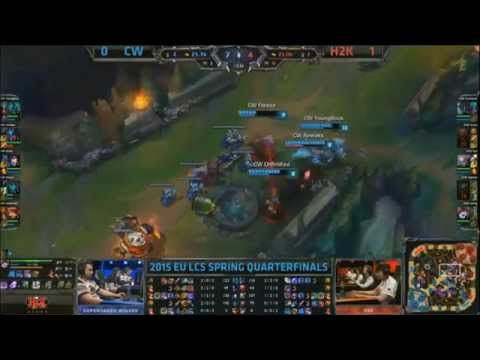 EU LCS H2K vs CW Game 2 Highlights Playoffs Quarterfinals 2015