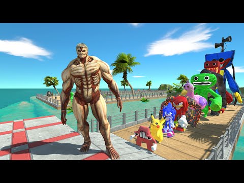 Armored Titan vs Siren Head OASIS DEATH RUN - Animal Revolt Battle Simulator