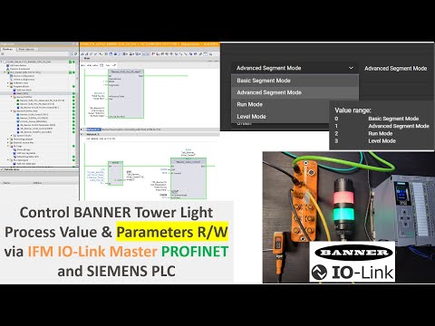 IOLK04b. Control IO-Link Banner Tower Light Parameter (Mode Change ISDU)