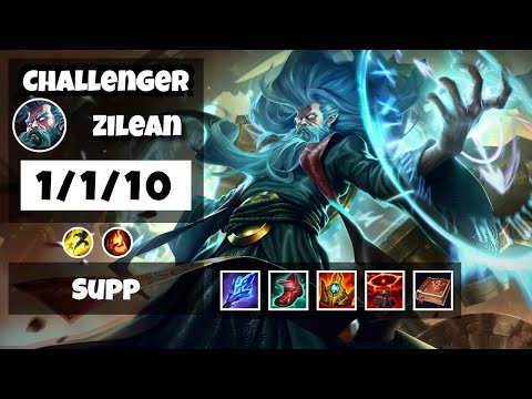 Zilean Challenger Gameplay S11 Replay 11.14 Support (1/1/10) - NA