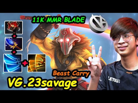 11K MMR CARRY NO MERCY --- VG 23savage [Juggernaut] INSANE DAMAGE Hyper Farm Dota 2 pro Gameplay