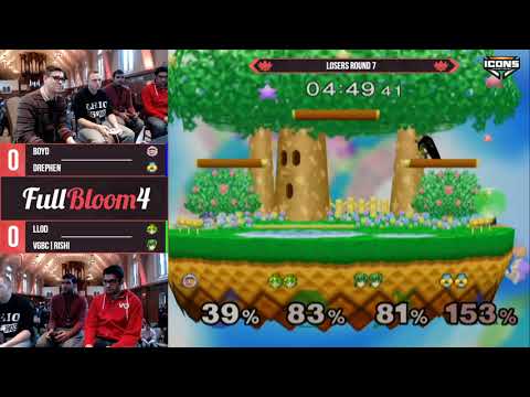 Full Bloom 4 - Boyd & Drephen vs. lloD & Rishi - Losers Round 7 - SSBM