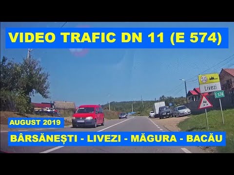 Drumul Barsanesti - Helegiu - Livezi - Pietricica - Magura - Bacau imagini video trafic DN 11