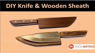 DIY Chef's Knife (from a Hock kit) and Wooden Sheath
