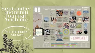 September Journal With Me | Free Templates + Stickers ✨ | GoodNotes 5 📖 