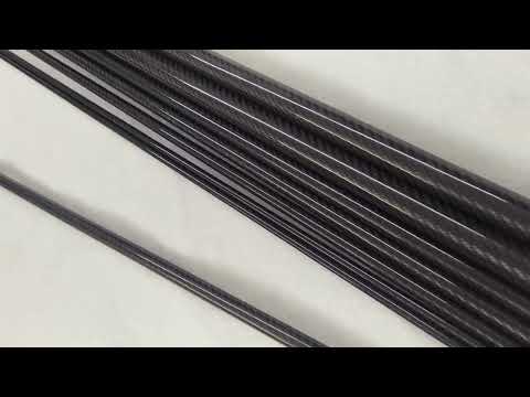 Black carbon fiber tube