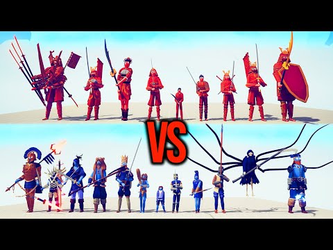 SAMURAI TEAM vs MELEE TEAM #26 | TABS - Totally Accurate Battle Simulator