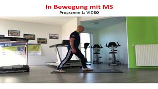 Kräftigungsübungen für die unteren Gliedmaßen und das Gleichgewicht - Programm „In Bewegung mit MS “