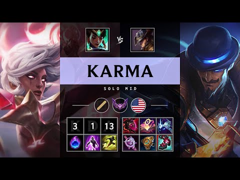 Karma Mid vs Twisted Fate - NA Master Patch 25.17