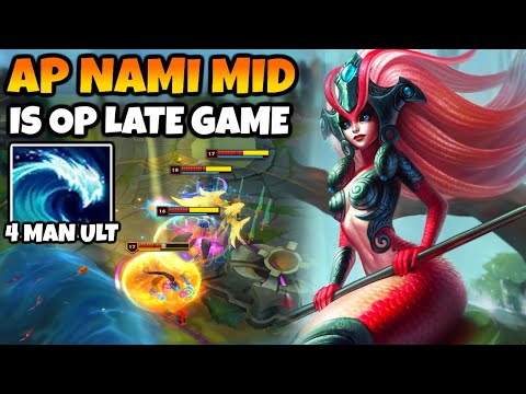 Never let AP Nami Mid get to Late Game. She'll win teamfights with one ult.