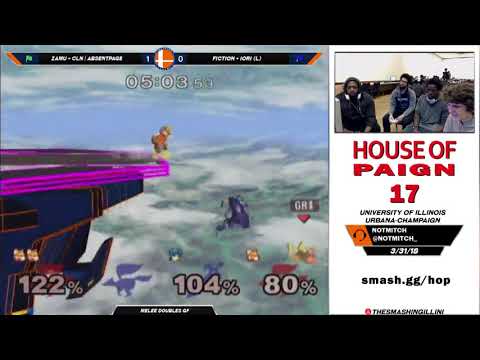 [House of Paign 17] Zamu + CLN | Absentpage (G) vs. Fiction + Iori (B) SSBM Doubles Grand Finals