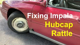 Impala Hubcap Rattle Fix with wire ties
