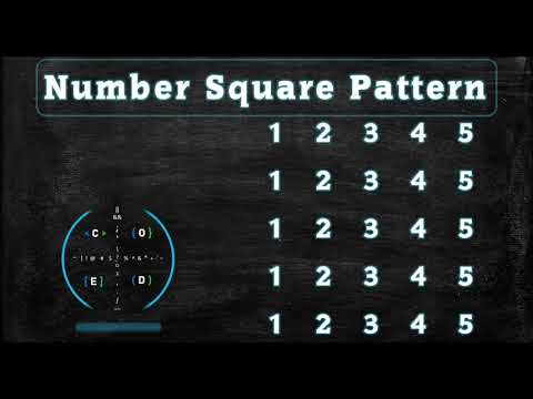 112 Number Square Pattern Without Any Pre Defined Method Using While Loop In Python