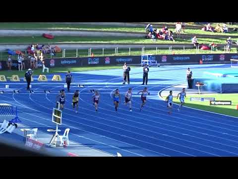100m U14yrs Men Final, Australian Athletics Championships, Olympic Park, Sydney 3/04/2019