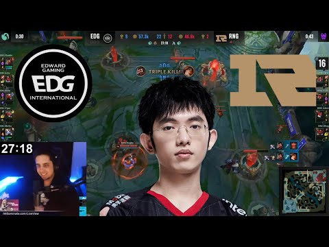 IWillDominate Reacts To EDG Flandre Solo Ending The Game!!! (with a yuumi) - EDG vs RNG Game 2