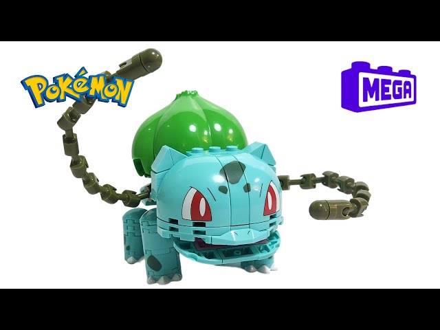 Vídeo relacionado con MEGA Pokémon Pack 4 personajes tipo planta con sus pokeballs, incluye a Bulbasaur, Turtwig, Hoppip y Oddish, 118 bloques de construcción, juguete +6 años (HWR77)