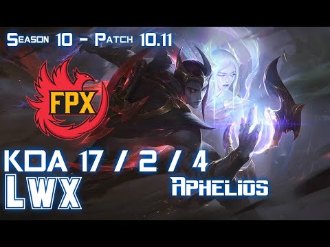 FPX Lwx APHELIOS vs EZREAL ADC - Patch 10.11 KR Ranked