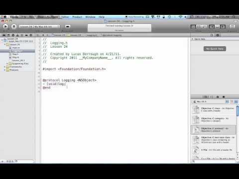 Objective-C on the Mac L24 - Protocols