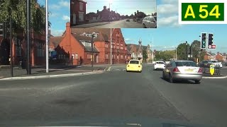 preview picture of video 'A54 Oakmere Road & High Street, Winsford - Eastbound Front View with Rearview Mirror'