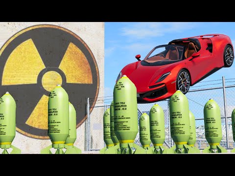 EXPERIMENT Cars vs Nuclear Bombs #23 BeamNG Drive CrashTherapy