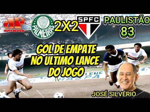 Palmeiras 2 x 2 São Paulo. Commentary by José Silverio. Paulista Championship 83.
