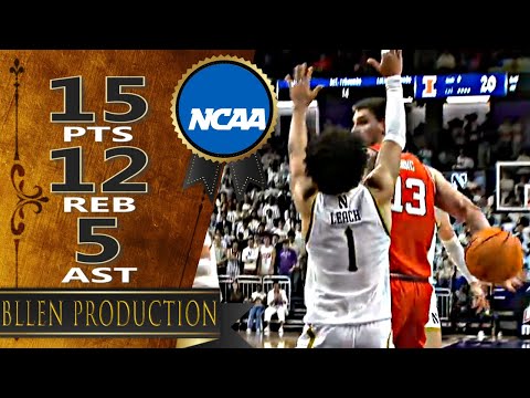Tomislav Ivisic ('03) behind the back pass! - 15 Pts Highlights｜Illinois vs Northwestern｜2024.12.06