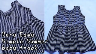Simple Summer baby frock /Top cutting and Stitching Very Easy Tutorial||২ বছরের বাচ্চাদের সহজ টপস