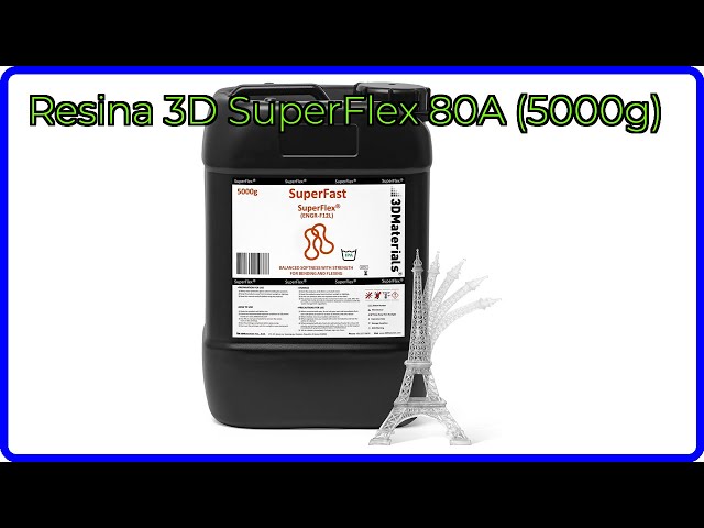 Vídeo relacionado con Superflex Resina para Impresora 3D, suavidad 80 A Que simula Caucho Flexible, Fabricada en Corea por 3DMaterials (500g, Transparente)