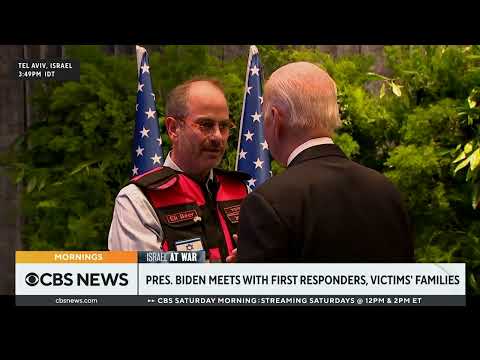 President and Founder of United Hatzalah, Eli Beer, meets Joe Biden -CBS News