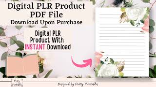 FREE PRINTABLE | Peach Floral Journal Printable Template FULL Commercial PLR