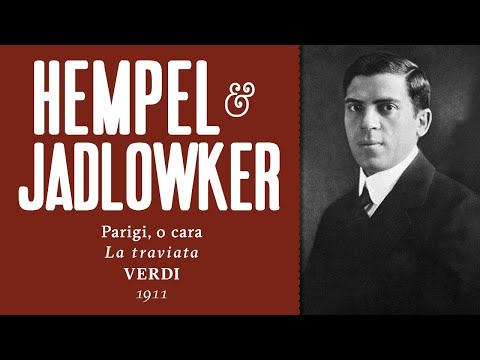 Frieda Hempel & Hermann Jadlowker - Parigi, o cara [La traviata] - 1911