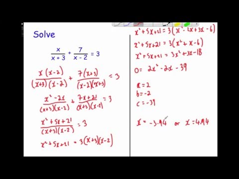 equations involving algebraic fractions advanced