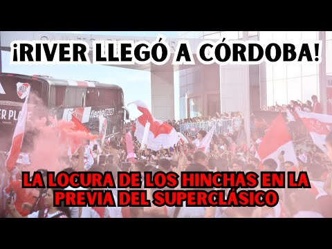 "RIVER LLEGÓ A CÓRDOBA: LA LOCURA DE LOS HINCHAS DEL MILLO EN LA PREVIA DEL SUPERCLÁSICO" Barra: Los Borrachos del Tablón • Club: River Plate • País: Argentina