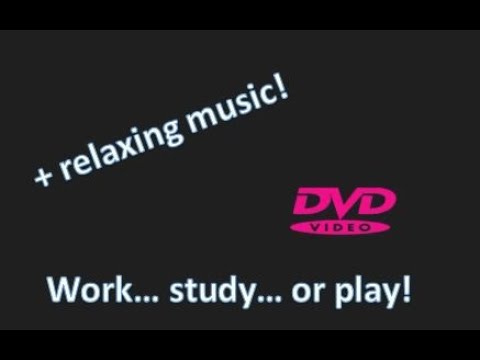 Relaxing music with bouncing DVD Logo Screensaver 2+ hours for work, study, sleep!