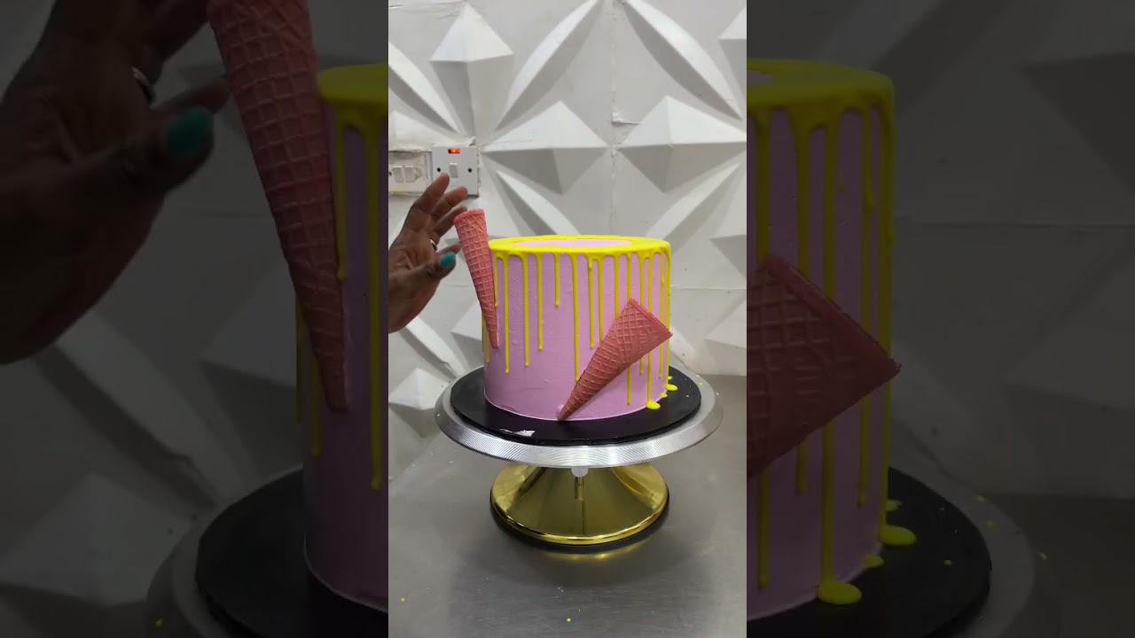 Ice Cream Cone Themed Cake #cakedesign