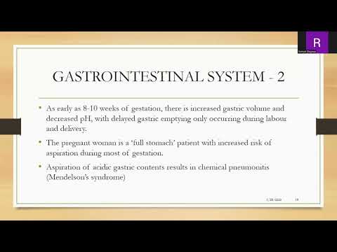 Physiology of Pregnancy and anesthetist considerations