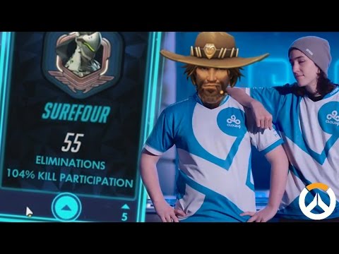BEST OF C9 SUREFOUR MONTAGE! ► Pro Overwatch Player at his BEST & WORST