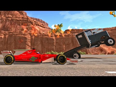 BeamNG Drive High Speed Rollover Crashes FR17 F1 Car Edition #26