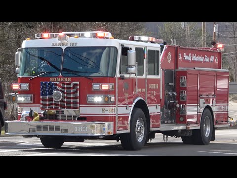 Somers FD E180, E185, E183, E188, & U35, & Somers PD U7K383 & U7K381 Responding