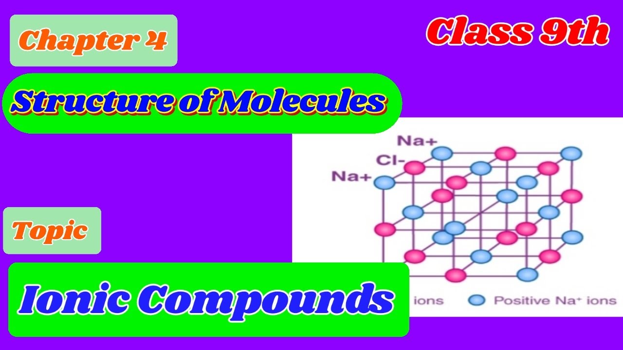 Ionic Compounds Chapter 4 Structure of Molecules Class 9th