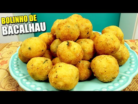 BOLINHO DE BACALHAU FEITO  ASSSIM  FICA MARAVILHOSO ! FÁCIL DE FAZER E DELICIOSO ! RECEITA DE NATAL