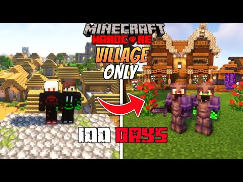 LordN Gaming - We Survived 100 Days In Village Only World In Minecraft Hardcore ! | Duo 100 Days