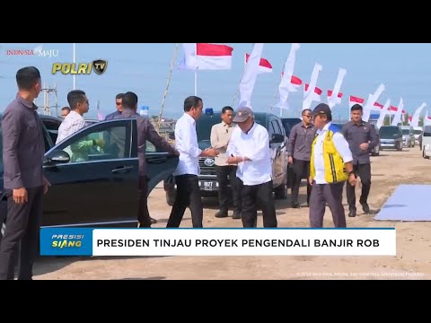PRESIDEN JOKOWI TINJAU LOKASI PENGENDALIAN BANJIR KAWASAN TAMBAK LOROK, SEMARANG