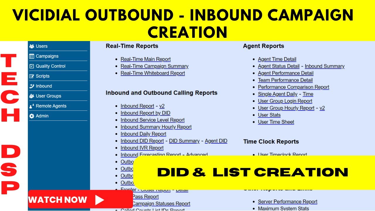 VICIDIAL Campaign and Lead Upload
