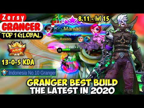 GRANGER BEST BUILD IN 2020 | TOP 1 GLOBAL GRANGER Z e r s y - MOBILE LEGENDS