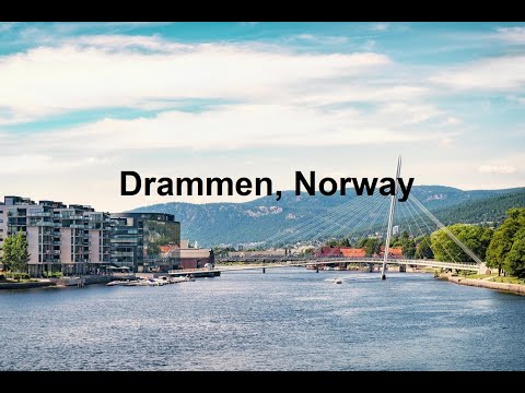 WALKTHROUGH IN THE CITY OF #DRAMMEN #NORWAY - NO MUSIC - 4K VIDEO