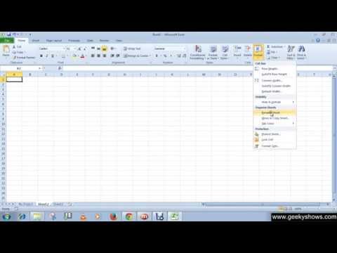 Microsoft Office Excel 2010 Rename WorkSheet