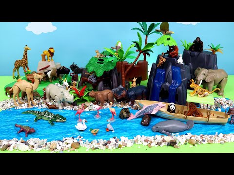 Build a River Set with Playmobil Toys and Animals