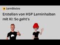 Erstellen Von H5P Lerninhalten Mit KI So Geht S