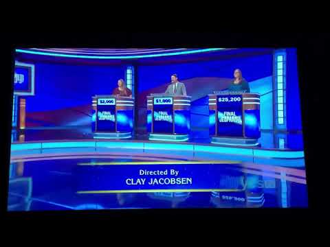 Jeopardy short credit roll, Sarah Twilley Day 2 (9/21/20)